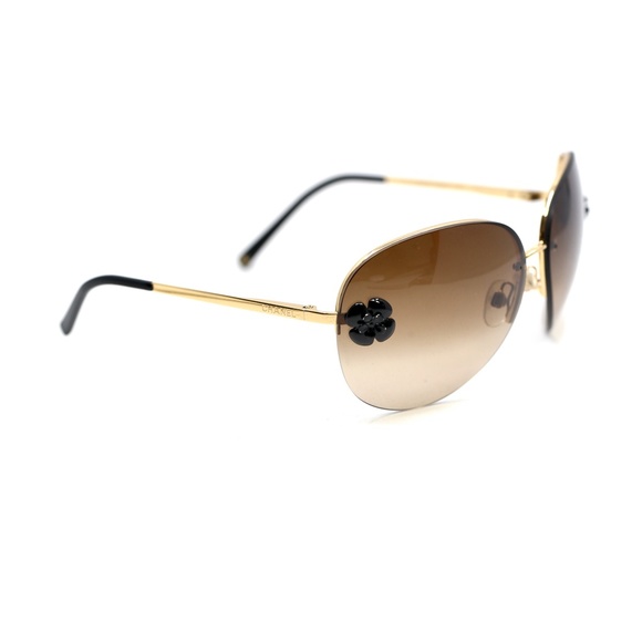 Chanel Dark Honey Brown Aviator Sunglasses - Picture 10 of 16